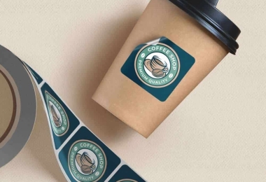 In tem nhãn đẹp cho ly cafe take-away giá cạnh tranh, chất lượng hàng đầu