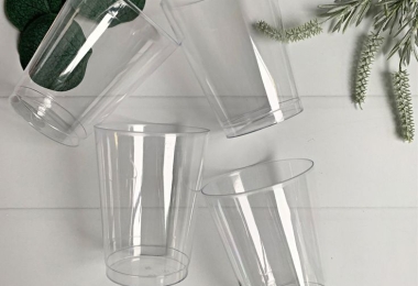 Ly nhựa trơn nhiều dung tích cho quán trà sữa