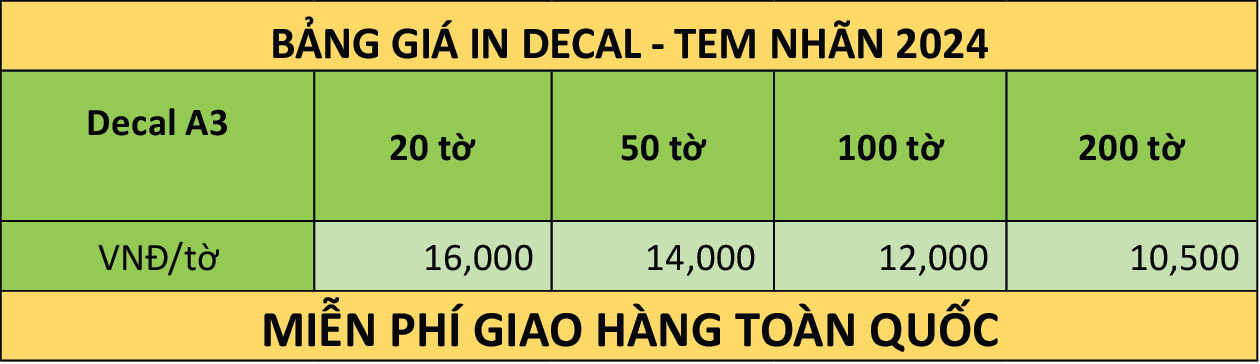 in nhãn decal giá rẻ