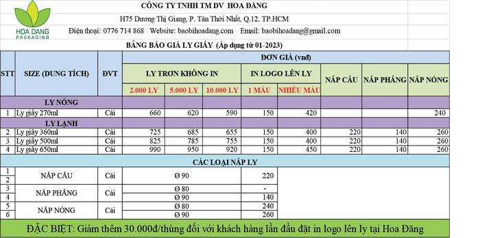 ly giấy gò vấp